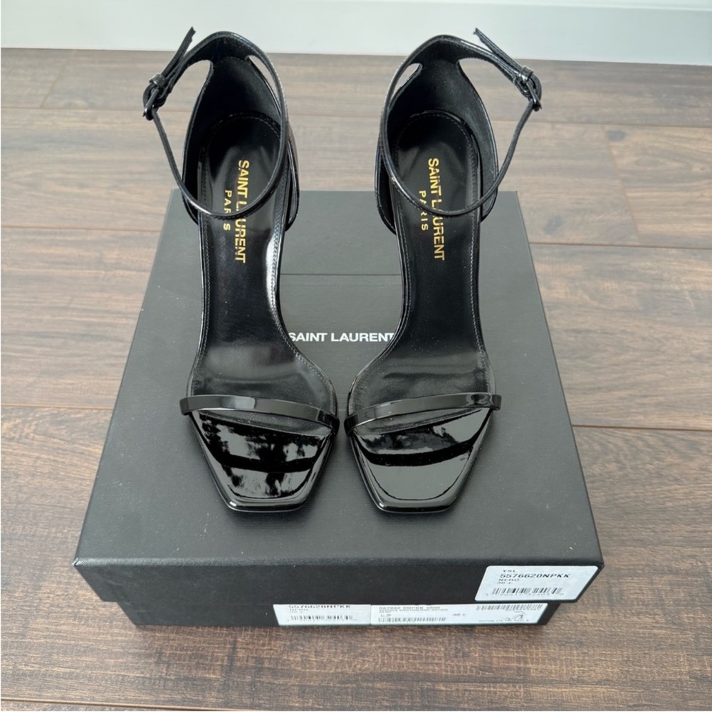 Saint Laurent Opyum YSL Logo Heel Sandals - Picture 3 of 14